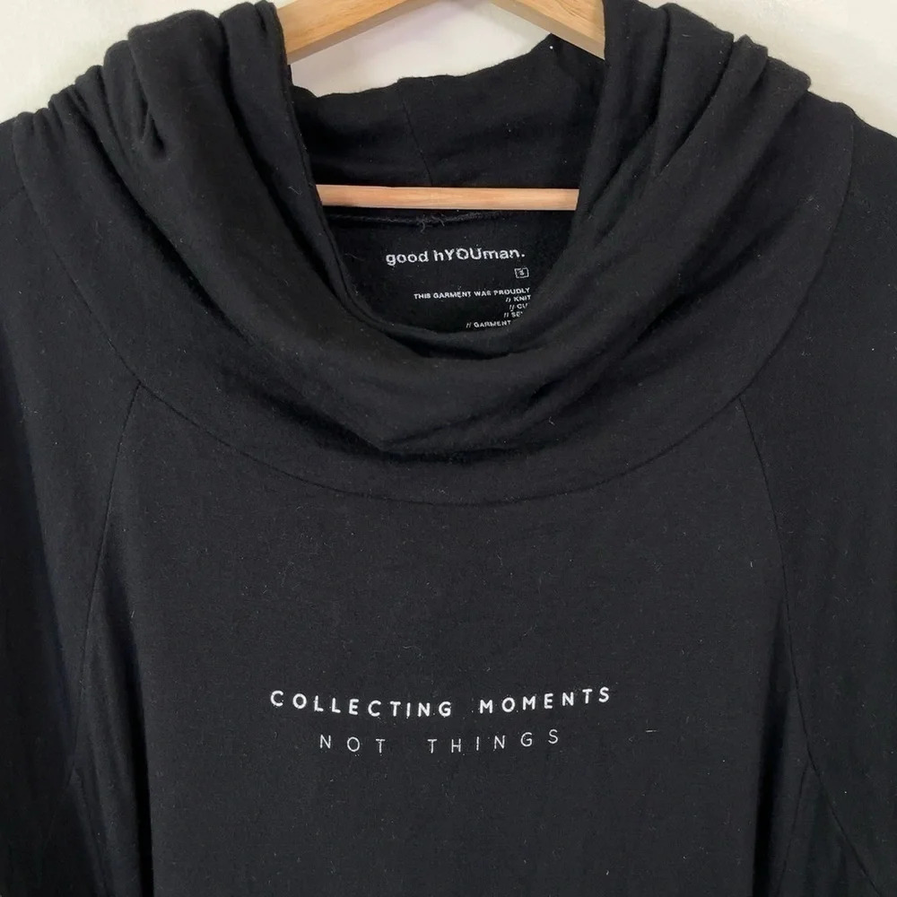 Good hYouman Bailey Collect Moements Not Things Cow Neck Hoodie - Picture 9 of 15